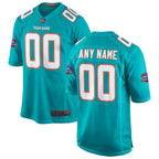 Angled view of Custom Aqua Football Jersey – Designed By Athletrio