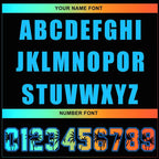 Player name and number font options for Custom Black Alternate California Beach Baseball Jersey