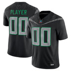 Angled view of Custom Black College Football Game Jersey – Designed By Athletrio