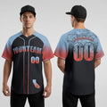 Front and back view of Custom Black Los Angeles Map Baseball Jersey with Personalized Name and Number – Athletrio