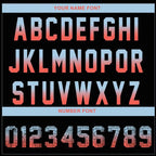 Player name and number font options for Custom Black Los Angeles Map Baseball Jersey