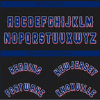 Team name font options for Custom Black Royal San Antonio Baseball Jersey