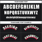 Team name font options for Custom California Rock Climbing Black Baseball Jersey