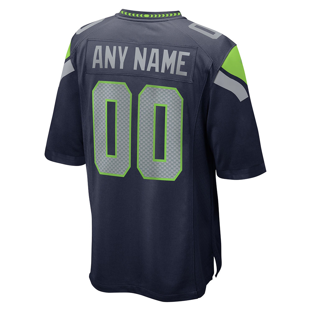 Back view of Custom College Navy Fan Football Jersey with Any Name and Number By Athletrio