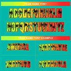 Team name font options for Custom Cyan Green California Beach Baseball Jersey
