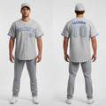 Front and back view of Custom Gray-Gray Royal Baseball Jersey with Personalized Name and Number – Athletrio