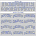 Team name font options for Custom Gray-Gray Royal Baseball Jersey
