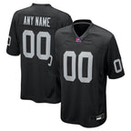 Angled view of Custom Las Vegas Black Football Jersey – Designed By Athletrio