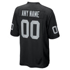 Back view of Custom Las Vegas Black Football Jersey with Any Name and Number By Athletrio