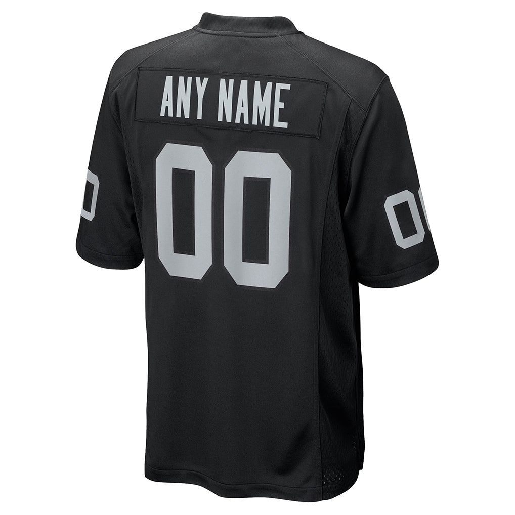 Back view of Custom Las Vegas Black Football Jersey with Any Name and Number By Athletrio