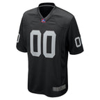 Close-up detail of Custom Las Vegas Black Football Jersey Neckline Made By Athletrio