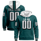 Angled view of Custom Midnight Green Pullover Hoodie – Designed By Athletrio
