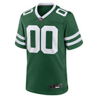 Close-up detail of Custom New York Legacy Green Football Jersey Neckline Made By Athletrio