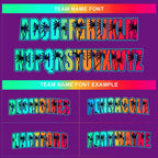 Team name font options for Custom Purple Green California Beach Baseball Jersey