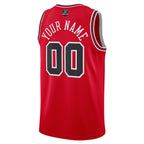 Back view of Custom Red Swingman Basketball Jersey with Any Name and Number By Athletrio