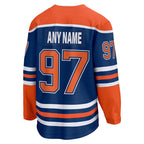 Back view of Custom Royal Hockey Jersey with Any Name and Number By Athletrio