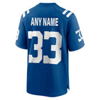 Back view of Custom Royal-White Football Jersey with Any Name and Number By Athletrio