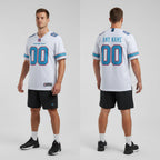 Front and back view of Custom Tennessee White Football Jersey with Personalized Name and Number – Athletrio