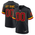 Angled view of Custom Washington Black Football Jersey – Designed By Athletrio