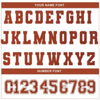 Player name and number font options for Custom White Football Baseball Jersey