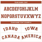 Team name font options for Custom White Football Baseball Jersey