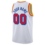 Back view of Custom White Basketball Jersey with Any Name and Number By Athletrio
